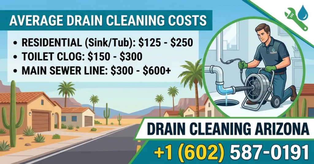 Cost of Drain Cleaning in Arizona