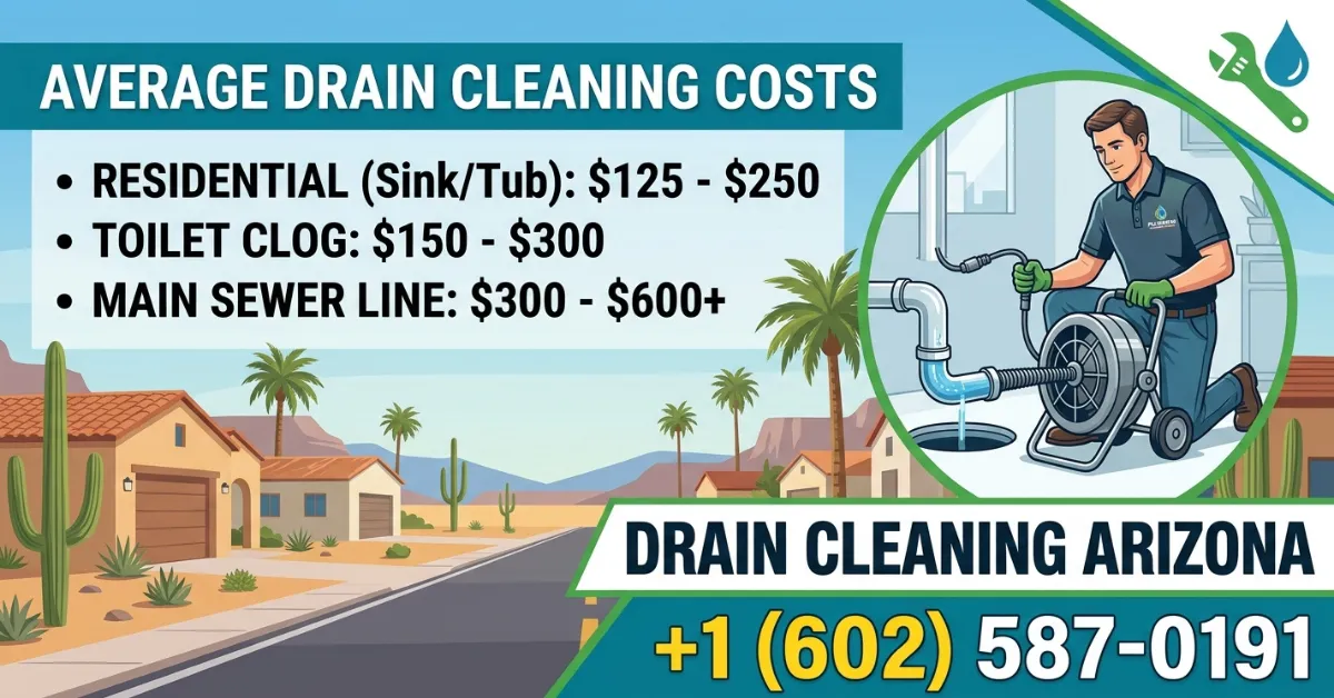 Cost of Drain Cleaning in Arizona